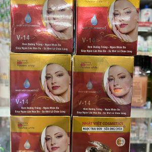 Kem dưỡng trắng ngăn ngừa lão hoá, chống nhăn da se khít lỗ chân lông Ngọc Trai đen sữa ong chúa Nhật Việt 13g