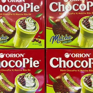 Bánh Chocopie vị matcha đậu đỏ - Hộp 360g (12 gói * 30g)