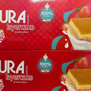 Bánh Hura vị dâu - Hộp 90g ( 6 cái * 15g )