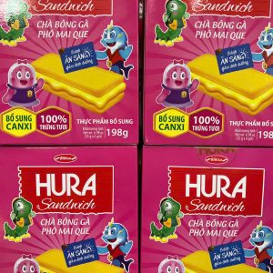 Bánh Hura chà bông gà phô mai que - Hộp 198g (6 gói * 33g)