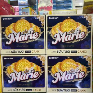 Bánh quy sữa Marie sữa tươi bổ sung can xi - Hộp 384g ( 12 gói * 32g)
