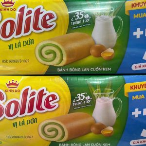 Bánh Solite cuộn vị lá dứa - Hộp 378g (18 gói tặng 3 gói )