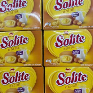 Bánh bông lan tròn kem vị bơ sữa Solite