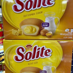 Bánh solite bông lan tròn kem bơ sữa