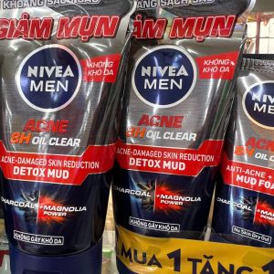 Sữa rửa mặt Nivea Acne Detox giảm mụn - Chai 100g