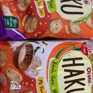 Bánh gạo mini Oshi Haku mè rang tỏi giòn - Bì 150g