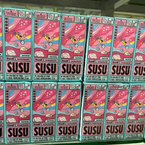 Sữa chua uống tiệt trùng có thạch Hương kẹo bông 170 ml - lốc