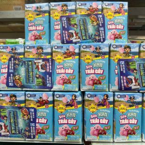 Sữa trái cây kun vị hương táo kẹo bông gòn 110ml - lốc