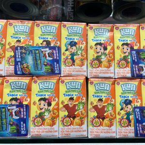 Sữa kun trái cây thạch hương cam 170ml - lốc