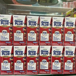 Sữa NutiFood grow plus+ đỏ ít đường 180ml - lốc