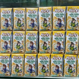 Sữa nuvi sữa tươi trái cây vị nhiệt đới 110ml - lốc