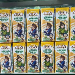 Sữa nuvi sữa tươi trái cây vị nhiệt đới 180ml - lốc