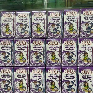 Sữa nuvi sữa tươi trái cây vị nho 110 ml - lốc