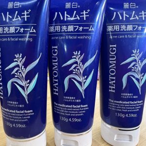 Sữa rửa mặt ngừa mụn và làm sáng da Hatomugi xanh Nhật Bản - Chai 130g