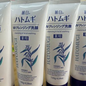 Sữa rửa mặt tẩy trang và dưỡng sáng da Hatomugi nhật bản - Chai 130g