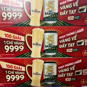 Bia Sài Gòn xanh lon 330ml - thùng