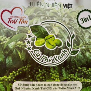 Cà phê xanh thiên nhiên việt 3in1 - Hộp 480g ( 30gói * 16g )