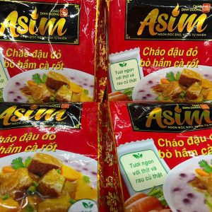 Cháo Asim đậu đỏ bò hầm cà rốt -  thùng 30 gói