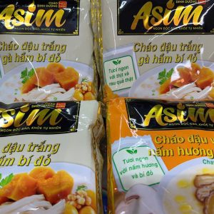 Cháo Asim đậu trắng gà hầm bí đỏ - gói