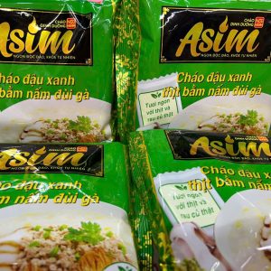 Cháo Asim đậu xanh thịt bằm nấm đùi gà - gói