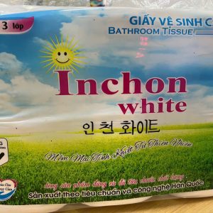 Giấy vệ sinh cao cấp Inchon White - Kl 1kg (6 cuộn*3 lớp)