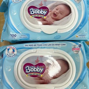 Khăn ướt không mùi Bobby - Bì 100 tờ