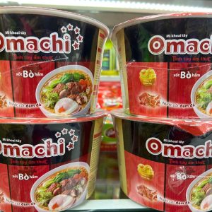 Mì tô Omachi xốt bò hầm - thùng 12 tô