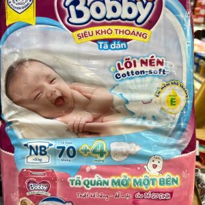 Tả dán Bobby NB dùng cho trẻ sơ sinh - Bì 70 miếng