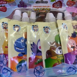 Thạch hút trái cây Lúc Lắc -bì 9 túi