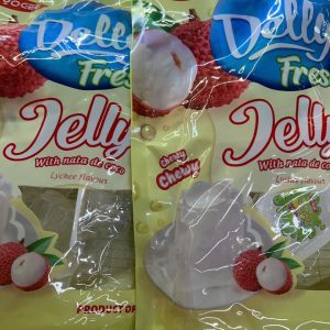 Thạch rau câu với thạch dừa hương vải Delly Fresh - Bì 300g